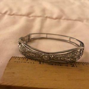 Gorgeous white gold and diamond bracelet- vintage- probably 70yrs old-
